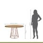 Imagem de Conjunto Sala de Jantar Mesa 110cm Mdf Bp com 4 Cadeiras Dubai Mais Decor
