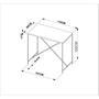 Imagem de Conjunto Sala de Jantar Mesa 110x60cm Bancada com 4 Banquetas Steel Quadra Industrial