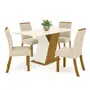 Imagem de Conjunto Sala de Jantar Mesa 120 Cm Tampo MDF 4 Cadeiras Lupita Casa 812