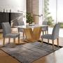 Imagem de Conjunto Sala de Jantar Mesa 120x80cm Tampo MDF/Vidro com 4 Cadeiras Espanha Yescasa