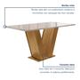 Imagem de Conjunto Sala de Jantar Mesa 120x80cm Tampo MDF/Vidro com 4 Cadeiras Espanha Yescasa