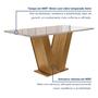 Imagem de Conjunto Sala de Jantar Mesa 120x80cm Tampo MDF/Vidro com 4 Cadeiras Espanha Yescasa