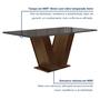 Imagem de Conjunto Sala de Jantar Mesa 120x80cm Tampo MDF/Vidro com 4 Cadeiras Espanha Yescasa
