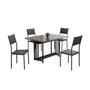 Imagem de Conjunto Sala de Jantar Mesa 120x90cm Base Pérola Tampo Mdf Laca com Vidro Florença