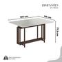 Imagem de Conjunto Sala de Jantar Mesa 120x90cm Base Pérola Tampo Mdf Laca com Vidro Florença