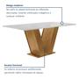 Imagem de Conjunto Sala de Jantar Mesa 160x80cm Tampo MDF com 6 Cadeiras Espanha Yescasa