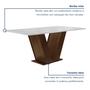 Imagem de Conjunto Sala de Jantar Mesa 160x80cm Tampo MDF com 6 Cadeiras Espanha Yescasa