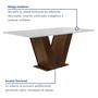 Imagem de Conjunto Sala de Jantar Mesa 160x80cm Tampo MDF com 6 Cadeiras Espanha Yescasa