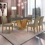 Imagem de Conjunto Sala de Jantar Mesa 160x80cm Tampo MDF com 6 Cadeiras Espanha Yescasa