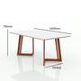 Imagem de Conjunto Sala De Jantar Mesa 160X90Cm Tampo Vidro/Mdf Com 6 Cadeiras Safira