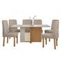 Imagem de Conjunto Sala de Jantar Mesa 170x90cm Tampo MDF com 6 Cadeiras Astrid Móveis Lopas
