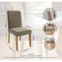 Imagem de Conjunto Sala de Jantar Mesa Ágata 130x80cm Tampo Vidro/MDF com 4 Cadeiras Clarice
