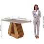 Imagem de Conjunto Sala de Jantar Mesa Ágata 130x80cm Tampo Vidro/MDF com 4 Cadeiras Clarice