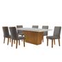 Imagem de Conjunto Sala de Jantar Mesa Aida 180 cm com Vidro e 6 Cadeiras Lunara