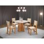Imagem de Conjunto Sala de Jantar Mesa Chilli 90cm Tampo Redondo com 4 Cadeiras Sol Viero
