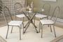 Imagem de Conjunto Sala de Jantar Mesa com 4 Cadeiras Estofadas 683 Kappesberg Crome