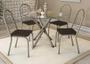 Imagem de Conjunto Sala de Jantar Mesa com 4 Cadeiras Estofadas 683 Kappesberg Crome