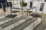 Imagem de Conjunto Sala de Jantar Mesa com 4 Cadeiras Estofadas Cromado 795 Kappesberg Crome