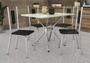 Imagem de Conjunto Sala de Jantar Mesa com 4 Cadeiras Estofadas Cromado 838 Kappesberg Crome