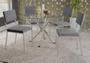 Imagem de Conjunto Sala de Jantar Mesa com 4 Cadeiras Estofadas Cromado 912 Kappesberg Crome
