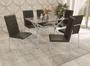 Imagem de Conjunto Sala de Jantar Mesa com 6 Cadeiras Estofadas Cromado 790 Kappesberg Crome