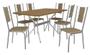 Imagem de Conjunto Sala de Jantar Mesa com 6 Cadeiras Estofadas Cromado 822 Kappesberg Crome