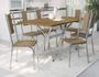 Imagem de Conjunto Sala de Jantar Mesa com 6 Cadeiras Estofadas Cromado 822 Kappesberg Crome