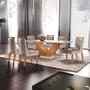 Conjunto Sala De Jantar Mesa Com Tampo De Vidro Safira 6 Cadeiras Atena - LJ Móveis Imagem de Conjunto Sala De Jantar Mesa Com Tampo De Vidro Safira 6 Cadeiras Atena
