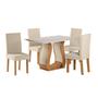Imagem de Conjunto Sala de Jantar Mesa Criare com 4 Cadeiras Venus Viero Móveis