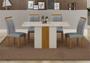 Imagem de Conjunto Sala de Jantar Mesa Doha1,20m C/ 4 Cadeiras Moveis Leifer