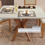 Imagem de Conjunto Sala de Jantar Mesa Donna com 4 Cadeiras Rainha em Madeira Maciça