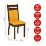 Imagem de Conjunto Sala de Jantar Mesa e 8 Cadeiras Louise Madesa Rustic/Pérola/Amarelo