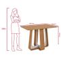 Imagem de Conjunto Sala de Jantar Mesa Easy Pop 120x80cm Tampo MDF com 4 Cadeiras Confort Couro Morano Avelã Amêndoa/Off White