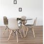 Imagem de Conjunto Sala de Jantar Mesa Eiffel Redonda 120cm Tampo MDF com 4 Cadeiras Eiffel Botonê
