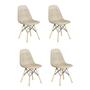 Imagem de Conjunto Sala de Jantar Mesa Eiffel Redonda 120cm Tampo MDF com 4 Cadeiras Eiffel Botonê