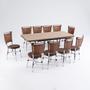 Imagem de Conjunto Sala de Jantar Mesa Elástica com 10 Cadeiras Fort Brastubo