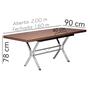Imagem de Conjunto Sala de Jantar Mesa Elástica com 10 Cadeiras Fort Brastubo