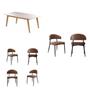 Imagem de Conjunto Sala de Jantar Mesa Elegance Candian com 6 Cadeiras Bless