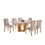 Imagem de Conjunto Sala de Jantar Mesa em Madeira Maciça Lisy e 6 Cadeiras Safira Móveis Mix