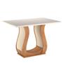Imagem de Conjunto Sala de Jantar Mesa Inovare 120x80cm Tampo Vidro/MDP com 4 Cadeiras Venus  Móveis