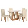 Imagem de Conjunto Sala de Jantar Mesa Inovare 120x80cm Tampo Vidro/MDP com 4 Cadeiras Venus Viero Móveis