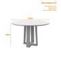 Imagem de Conjunto Sala de Jantar Mesa Isabela 117X117 com 6 Cadeiras Carol Ype/Off White/Linho Cinza Claro - NC