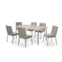 Imagem de Conjunto Sala de Jantar Mesa Iza New Tampo MDF/Vidro 6 Cadeiras Natani New