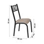 Imagem de Conjunto Sala de Jantar Mesa Jade 120x75cm Tampo Vidro com 4 Cadeiras
