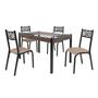 Imagem de Conjunto Sala de Jantar Mesa Jade 120x75cm Tampo Vidro com 4 Cadeiras Ciplafe