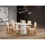 Imagem de Conjunto Sala de Jantar Mesa Jordania com 6 Cadeiras Sol
