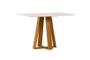 Imagem de Conjunto Sala de Jantar Mesa Lectus 120X80 com 4 Cadeiras Mariah Ype/Off White/Veludo Nude - NC
