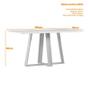 Imagem de Conjunto Sala de Jantar Mesa Lectus 160X90 com 6 Cadeiras Lectus Ype/Off White/Linho Palha - NC