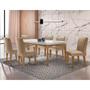 Imagem de Conjunto Sala de Jantar Mesa Liz 180 cm com Vidro e 6 Cadeiras Liz