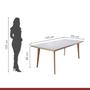 Imagem de Conjunto Sala de Jantar Mesa Mad 135cm com 4 Cadeiras Versalesestrutura em madeira Maciça e Tampo MDF/Vidro